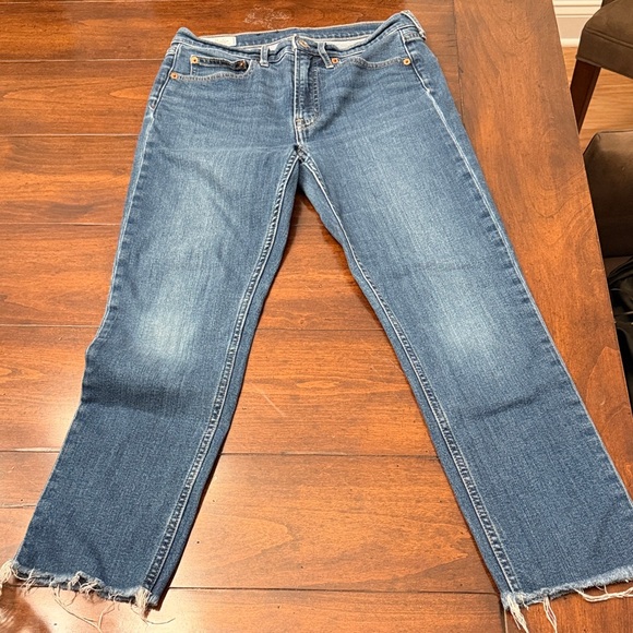 GAP Vintage Slim High Rise Jeans - Medium Blue Denim - Picture 2 of 2